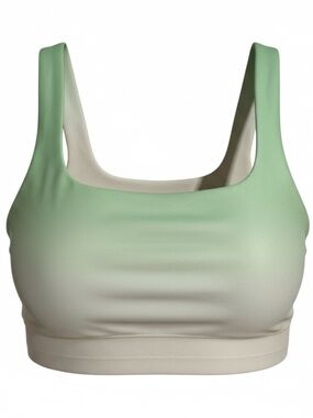 Wear It To Heart Lime Green/White Ombre Sports Bra.